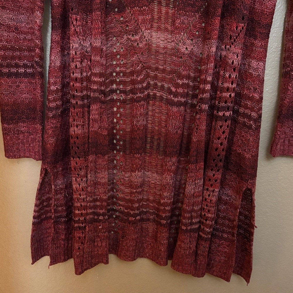 Indigo Burgundy Patterned Cardigan - Picture 4 of 4